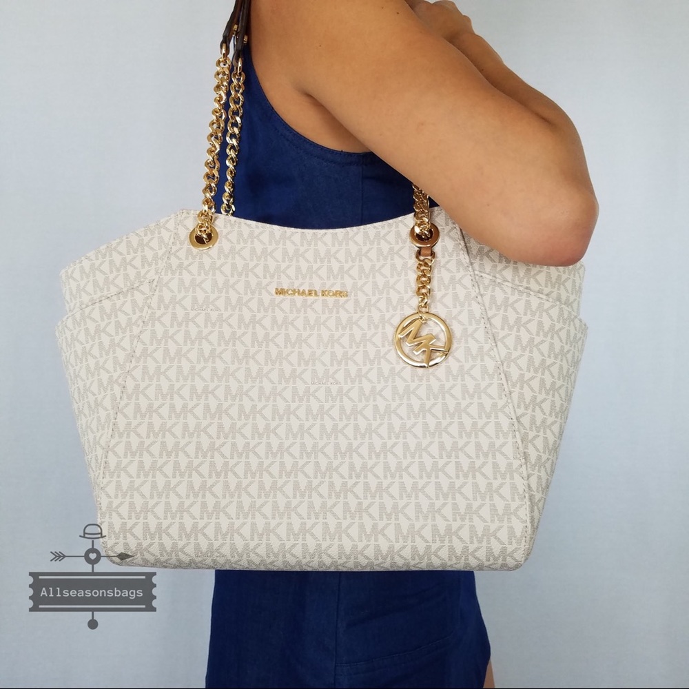 Michael Kors Jet set Large chain shoulder tote bag - Picture 3 of 8